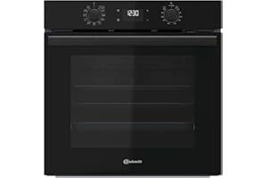 Bauknecht BBA285HU1K Einbau-Heissluftbackofen mit 12 Funktionen/60 cm/ 71l/SmartClean/Maxi Cooking/Multi-Level-Kochen/PowerHeißluft/Pizzafunktion/Kindersicherung/1-fach Teilauszug/Schwarzglas