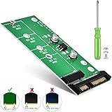 ELUTENG M2 SATA Adapter to 22-Pin SATA III For NGFF M.2 SATA-Based Key B/B + M 2280 2260 2242 2230mm SSD Super Speed 6Gbps M.2 to SATA Converter Card for Laptop Desktop