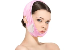 THINP Masque facial en V, masque de lifting en V, sangle amincissante pour le visage, réducteur de double menton réutilisable, masque de lifting pour le menton, retrait du double menton, pansement lifting