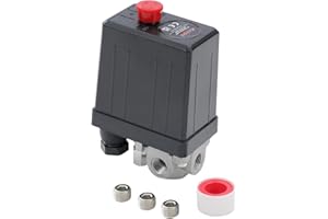 Orazio Air Compressor Pressure Control Switch 1/4" 3 Port Sigle Phase 220V for Air Compressor Pump Control Valve SP24113004