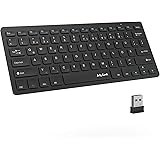Jelly Comb 2.4G Funktastatur, Wireless Kabellose Schnurlose Tastatur für PC, Laptop, Smart TV, QWERTZ Deutsches Layout, Schwa