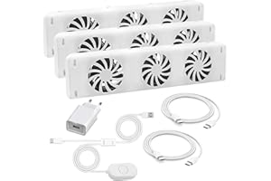 HpLive Ventilatore per termosifone, con 3 ventole migliorate, riscaldamento e risparmio energetico