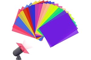 XUEFENFEI 20 Stück Farbfolien Gel Filter Film Farbkorrektur Gel Lichtfilter 10 Farben Transparente Farbfolien Fotografie A4 Größe für Foto Studio Party Schmücken DIY
