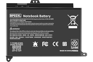 ARyee BP02041XL Battery Compatible with HP Pavilion 15-AU010WM 15-AU018WM 15-AU123CL 15-AW053NR 15-AU159NR 15-AU030WM, Replacement for BP02XL BP02041XL TPN-Q172 TPN-Q175 2ICP7/65/80(7.7V 41Wh)