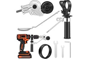 DREAFLY Blechknabber Blechschere Elektrisch Blech Metal Nibbler,Electric Drill Plate Cutter Attachment,Elektrische Bohrplatte Cutter,Double Headed Sheet Metal Nibbler Cutter