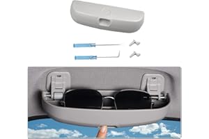 CDEFG Custodia per Occhiali ABS Compatibile con BMW X1 U11 X2 X3 G45 X5 Serie 1 F70 3 G20 5 7 Anteriore Sunglasses Holder Box Auto Interni Accessori (Grigio)
