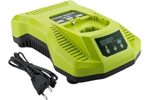 Gooality Cargador de repuesto para Ryobi 12V-18V NI-Cd NI-MH Li-ion batería P100 P101 P102 P103 P104 P105 P106 P107 P108 Herramientas Batería
