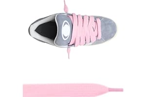 SLAACE Lacci Scarpe 18 mm, Lacci Adidas Campus 00s, Lacci Adidas Campus 00s, Lacci bianchi per basket, 11 colori di tendenza disponibili, 100/120/140 cm, Laccio Bianco, Laccio Piatto Largo, Laccio Piatto