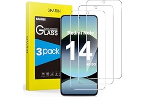 SPARIN 3 Stück Panzer Schutz Glas für Xiaomi Redmi Note 14 4G/5G (nicht Pro) 6,67 Zoll, 9H Härte Schutzfolie für Redmi Note 14, HD Displayschutzfolie,Anti-Kratzen