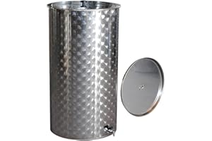 Quattro Effe Serbatoio Contenitore Inox per Vino con Galleggiante Olio da 50 a 1000 lt (100)