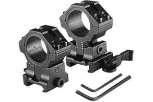 Home Safety 25,4 mm et 30 mmAnneaux de Montage Précis Picatinny, Support de Lunette de Visée à Hauteur Réglable pour 11mm/20mm Rail Metallique