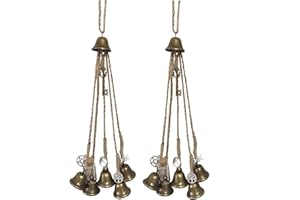 TUHNHGD Witch Bells, Witches Bells, Witch Decor, Wind Bell, Hanging Wind Chimes, Witchcraft Decor, Suitable For Porch, Garden And Window Decoration (2Pcs)