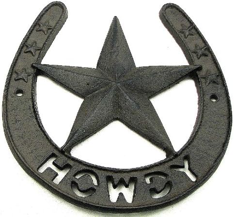 Cast Iron Horseshoe Howdy Plaque