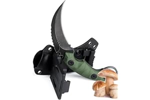 univinlions Survival Messer Full Tang Jagdmesser Feststehende Klinge mit Kydexscheide und FRN Griff D2 Stahl Pilzmesser Outdoor Messer, Camping Messer Geschenk für Männer