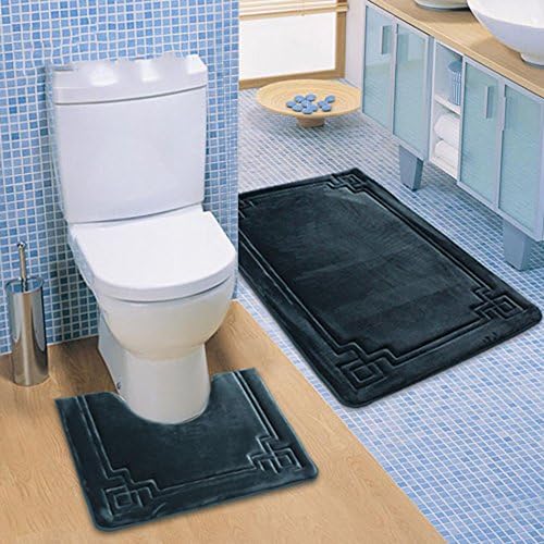 Designer rug Household U-shaped toilet foot pad Bathroom mats Bathroom door mats The door is a non-slip sponge pad ( Color : D )