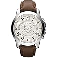 Fossil Leather Mens Quartz Watch