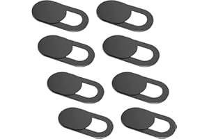 J-Kare Webcam Cover Slider | Ultra-Thin Laptop Camera Cover Slider | Privacy Cover for Laptops, Desktop PC, Tablets, and Mobile Phones (Black 8pcs)