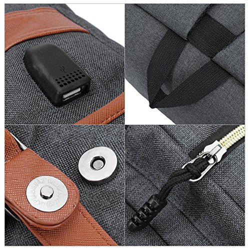 Laptop Rucksack Herren Business Rucks  cke 15 6 Zoll Wasserdicht Anti-Diebstahl USB Notebook Backpack Damen Reisetasche Schultaschen Tezoo f  r Arbeit