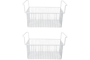 BSTCAR Truhe Gefrierkorb Kühlschrank Draht Gefrierschrank Organizer Bins Truhe Gefrierschrank Draht Aufbewahrungskörbe Passt zu den meisten Tiefkühlschränken (L56,5 cm x B25,2 cm x H24