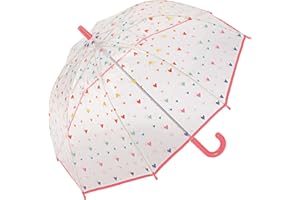 ESPRIT Kinder-Stockschirm Domeshape transparent - Kids Candy Hearts