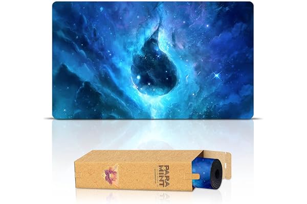 Paramint Island Ethereal Mana (Bords Cousus) - Tapis de Jeu MTG - Compatible avec Les Tapis de Jeu Magic: The Gathering - Jouez à MTG, Yugioh, TCG - Tapis de Jeu aux Designs Originaux