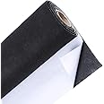 Caydo Large Black Self Adhesive Felt Sticky Felt Fabric Roll Shelf Liner for Costume Decor Jewelry Box and Drawer Liner Art and Craft Projects Making (40 x 200cm)