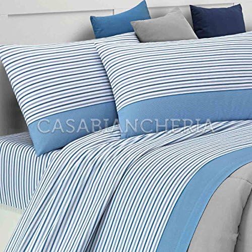 Complete Bed Sheet Set of Cotton Royal Queen-size bed azure