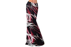 TIMEMEAN Femmes Taille Haute Imprimé Fleuri/Tie-Dye Longueur Au Sol Jupe Moulante Décontracté Taille élastique Plage FêTe Jupes