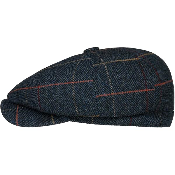 Casquette 8 Panels (Gavroche) Pour Homme - Style Patchwork - Doublure Chaude Pour Automne/hiver - Visière étroite - Composition : 86% Polyester, 14% Laine