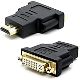 VMOJO DVI-I to HDMI Adapter - HDMI Male (19pin) to DVI-I Female (24+5) - Compatible with DVI-D Female (24+1) to HDMI Male - G