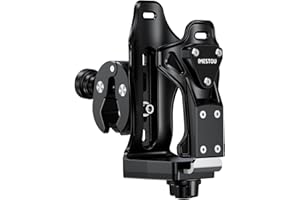 iMESTOU Soporte para Tazas de Moto Antirrobo, Soporte para Botella de Agua ATV Compatible con Botellas de 50 a 90 mm de Diámetro, con 12,7-33mm Abrazadera de Metal se Adapta para ATV Scooter...