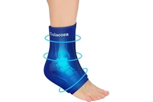 Tolaccea Opaska na lód na kostkę, na urazy, wielokrotnego użytku, żelowa, zimny kompres i terapia gorąca na ścięgno Achillesa, pięty, obrzęk, łuk, zapalenie powięzi podeszwy, skręcone, regeneracja
