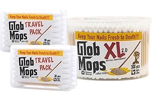 CHERIOLL Glob Mops Cotton Swabs XL 2.0 Travel Bundle | Extra Absorbent | Eco-Friendly | 360 Total Mops