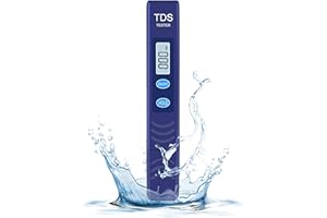 QNCIGER TDS Meter, Electronic Water Tester with 0-9990 PPM Measurement Range, Hand Held Digital Water Test Pen for Farming, Aquariums, Pools, Household Drinking Water (Blue)