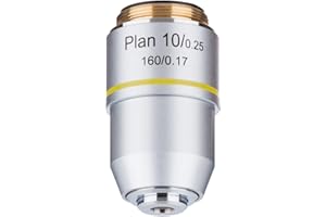 AmScope PA10X-V300 10X Piano Acromatica Obiettivo Microscopio Compound Obiettivo