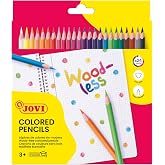Jovi - Woodless Colored Pencils of 24 Count Assorted Colors (734/24) | Assorted colors, ergonomic triangular shape, smooth sh