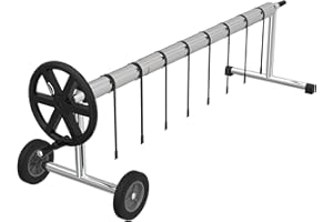 INTERNATIONAL COVER POOL Enrollador de Cubierta de Piscina Pro. Ajustable hasta 5,5m con Tubo de 80mm. Comodo Y FACIL DEMONTAR