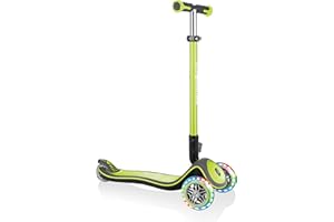 Globber - ELITE DELUXE LIGHTS - Trottinette pliable, lumineuse à 3 roues pour les enfants âgés de 3 à 6 ans +