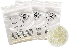 Xumann 300 PCS Orthodontic Elastic Bands, Braces Band for Dentist Braids Braces Teeth Gap (Rabbit 3/16")