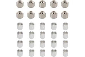 Befenybay - Colonna eccentrica esagonale, 20 pezzi a colonna rotonda, altezza 8 mm, foro interno 5 mm, per parti di stampanti 3D con ruote a V (colonna centraria 8 mm di altezza)