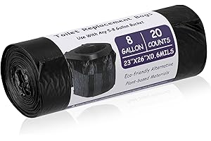 BLUHEN Sacs de toilette compostables pour le camping - Noir