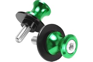TAIZER Brazo Oscilante Motocicleta CNC 8MM Marco Soportes Tornillos 2 Piezas Deslizadores De Carretes De Brazo Oscilante Deslizadores Swingarm Spools Slider Protector Negro para K-awasaki ZH2 2019 2020
