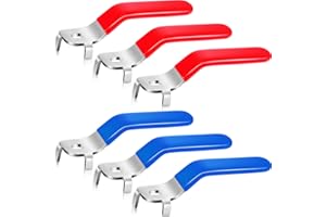 DUNZY 6 Pieces Lever Handle for Ball Valve Stainless Steel Valve Handle Quarter Turn Spigot Handle with Hole Size 5 x 8 x 2 mm for Outdoor Faucet Replacement Repair Hose Bib, Blue and Red