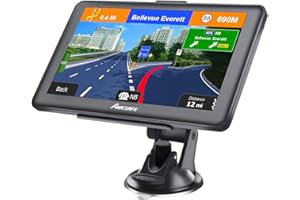 AWESAFE Sat Nav for Car UK EU Map, GPS Navigation for Car, GPS Navigator Lorry Truck with Voice Guidance and Speed Camera Warning
