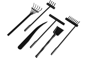 TOYANDONA 6 Pcs Râteau zen Mini Râteau de Jardin zen Méditation Sable Zen Outils de Jardin DIY Rock Zen Jardin Kits Jouets Accessoires de Jardin zen