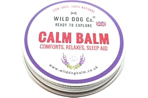 WILD DOG CO Dog Calm Balm, calming remedy for anxious scared dogs,UK-made, 100% natural stress relief without sprays or drops 60ml tin