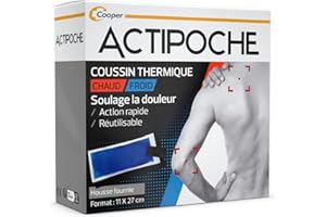 COOPER ACTIPOCHE - Cuscino termico - Termoterapia - Contratture muscolari e dolori articolari - Modello medio - 11x27 cm - Gel - 1 unità