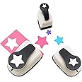 Azonee Star Hole Punch, Star Punch, Star Paper Punch, Star Hole Puncher, Star Hole Punch for Paper Crafts, 1 inch, 5/8 inch, 3/8 inch Hole Punch Shapes Star