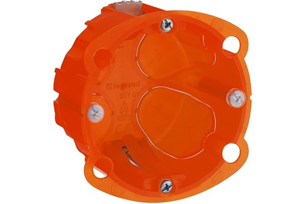 LEGRAND - Boîte Encastrement Batibox Multimatériaux - Rigidité Renforcée - Pour Plâtre, Contreplaqué, Tôle, Brique - Profondeur 40 mm - Diamètre de Perçage 67 mm - 1 Poste