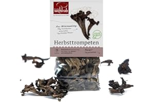 ‎PILZE WOHLRAB 20g Bio Herbsttrompeten – Getrocknete Pilze Vegan / Herbsttrompeten Getrocknet | Pilze Wohlrab